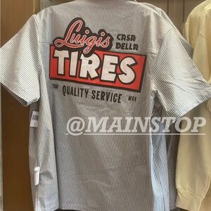Disney Parks Luigi's Tires Mechanic Button Up Shirt Cars